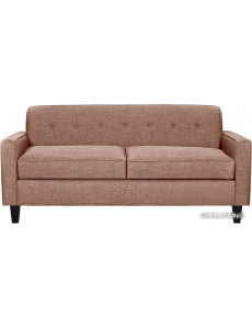 Диван Brioli Берн двухместный (рогожка, J11 розовый/темные ножки)