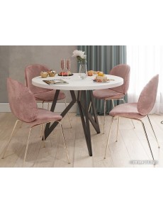 Обеденный стол Домус Оригами-1 (белый/черный)