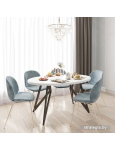 Обеденный стол Domus Оригами 2 (белый/черный)