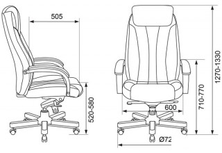 Бюрократ T-9922WALNUT/BLACK (черный)