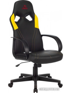 Кресло Бюрократ Zombie Runner (черный/желтый)