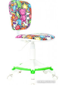 Компьютерное кресло Бюрократ CH-W204/F (пластик белый/маскарад)