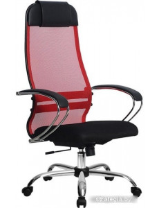 Кресло Metta SU-1-BK Комплект 18, Ch ов/сечен (пластиковые ролики, красный)