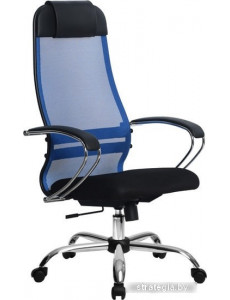 Кресло Metta SU-1-BK Комплект 18, Ch ов/сечен (резиновые ролики, синий)