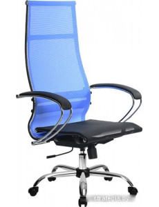 Кресло Metta SK-1-BK Комплект 7, Ch ов/сеч (резиновые ролики, васильковый)