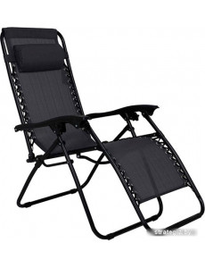 Шезлонг AksHome Relax складное (черный)