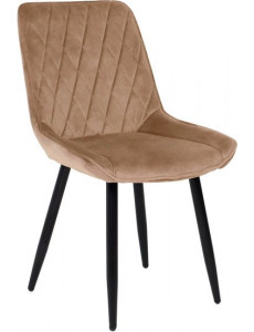 Стул AksHome Nika 72324 (бежевый велюр HLR-08/черный)