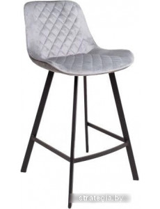 Стул AksHome Leros (светло-серый велюр HLR-20/черный)