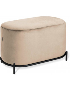 Пуфик Sheffilton SHT-B7 (ванильный крем/черный муар)