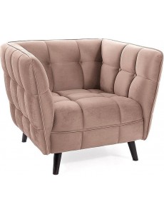Интерьерное кресло Signal Castello 1 Velvet Bluvel 40 (темно-бежевый/венге)