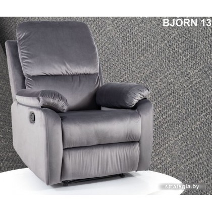 Реклайнер Signal Spencer 1 Velvet Bjorn 13 (серый)