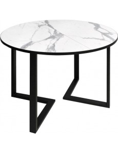 Кухонный стол Sheffilton SHT-T41/100-140 (статуарио венато/черный)