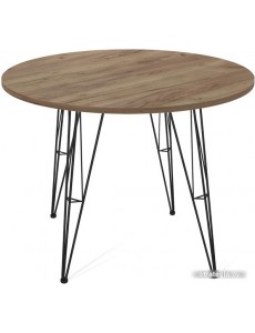 Кухонный стол Sheffilton SHT-TU10/90 ЛДСП (черный муар/дуб галифакс табак)