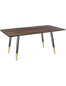 Кухонный стол Sheffilton SHT-TU14/120/80 (черный муар/золото/палисандр)