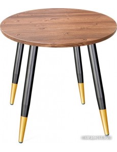 Кухонный стол Sheffilton SHT-TU14/70 МДФ (черный муар/золото/орех светлый)