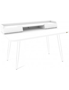 Стол Sheffilton SHT-TU14/TT31 120/65 ЛДСП (белый муар/белый шагрень)