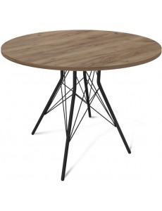 Кухонный стол Sheffilton SHT-TU2-1/90 ЛДСП (черный муар/дуб галифакс табак)