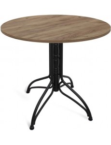 Кухонный стол Sheffilton SHT-TU25/90 ЛДСП (черный муар/дуб галифакс табак)