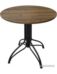 Кухонный стол Sheffilton SHT-TU25/70 МДФ (черный муар/орех светлый)