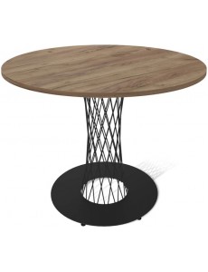 Кухонный стол Sheffilton SHT-TU3-1/90 ЛДСП (черный муар/дуб галифакс табак)