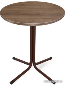 Кухонный стол Sheffilton SHT-TU7-1/70 МДФ (коричневый муар (цинк)/черный/орех светлый)