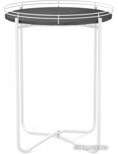 Журнальный столик Sheffilton SHT-CT20 (каменный уголь/белый муар)