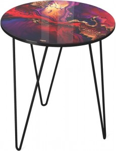 Журнальный столик Sheffilton SHT-CT27 (амарантовый/черный муар)