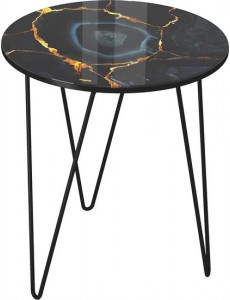 Журнальный столик Sheffilton SHT-CT27 (титановый кварц/черный муар)