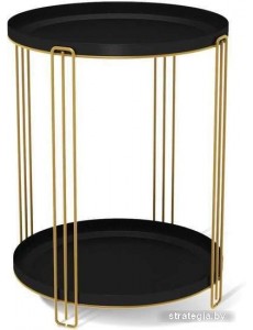 Журнальный столик Sheffilton SHT-CT31 (золото/черный муар)