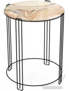 Журнальный столик Sheffilton SHT-CT53 (дымчатый топаз/черный муар)