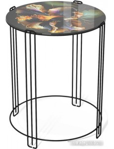 Журнальный столик Sheffilton SHT-CT53 (ночной цветок/черный муар)