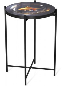 Журнальный столик Sheffilton SHT-CT8-3 (лунная ночь/черный муар)