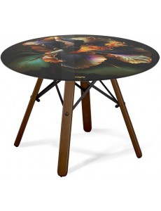 Журнальный столик Sheffilton SHT-S70/ТТ32 60 (темный орех/черный муар/ночной цветок)