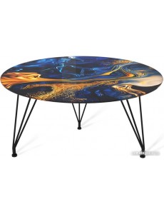 Журнальный столик Sheffilton SHT-TU29/H36/ТТ32 60 (черный муар/синий сапфир)