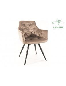 Стул Signal Mango Velvet Bluvel 40 (темно-бежевый/черный)