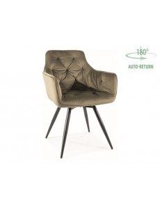 Стул Signal Mango Velvet Bluvel 77 (оливковый/черный)