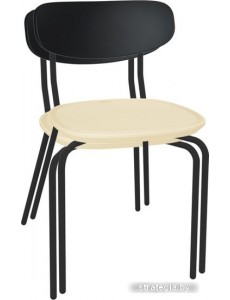 Стул Sheffilton SHT-S85М-2 (черный/бежевый/черный муар)