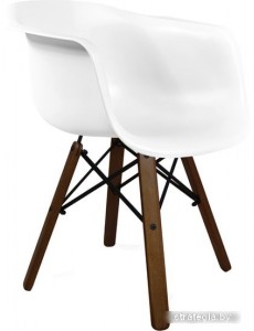 Стул с подлокотниками Sheffilton SHT-ST31/S70 (белый/темный орех/черный)