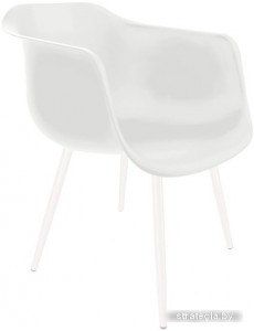 Стул с подлокотниками Sheffilton SHT-ST31/S95-1 (белый/белый муар)