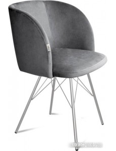 Стул с подлокотниками Sheffilton SHT-ST33/S37 (угольно-серый/хром лак)