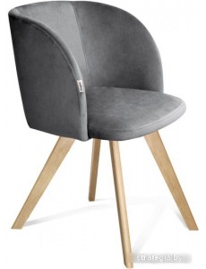 Стул с подлокотниками Sheffilton SHT-ST33/S39 (угольно-серый/прозрачный лак)