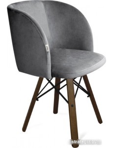 Стул с подлокотниками Sheffilton SHT-ST33/S70 (угольно-серый/темный орех/черный)