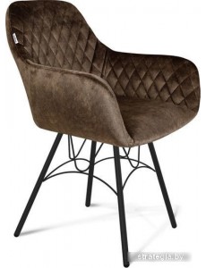 Стул Sheffilton SHT-ST38/S100 (кофейный трюфель/черный муар