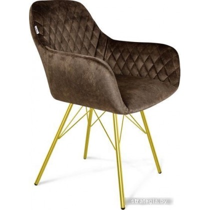 Стул Sheffilton SHT-ST38/S37 (кофейный трюфель/золото)