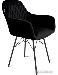 Стул с подлокотниками Sheffilton SHT-ST38/S64 (ночное затмение/черный муар)