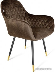 Стул Sheffilton SHT-ST38/S95-1 (коричневый трюфель/черный муар/золото)