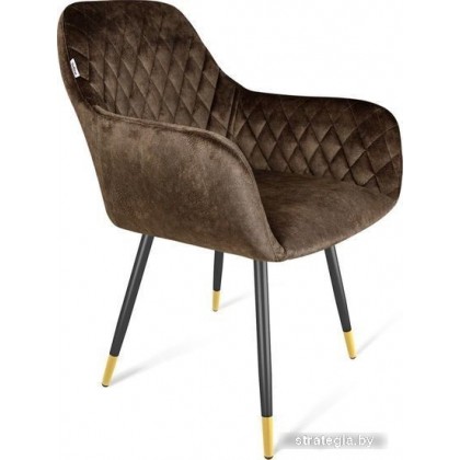 Стул Sheffilton SHT-ST38/S95-1 (коричневый трюфель/черный муар/золото)