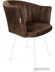 Стул Sheffilton SHT-ST42-1/S95-1 (кофейный трюфель/белый муар)