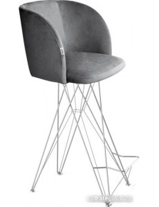 Стул с подлокотниками Sheffilton SHT-ST33/S66 (угольно-серый/хром лак)