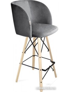 Стул с подлокотниками Sheffilton SHT-ST33/S80 (угольно-серый/прозрачный лак/черный)